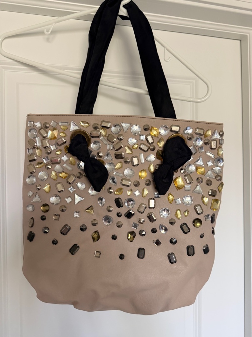 Simply Vera Vera Wang Nude Tote with Gold, Silver & Black Accents